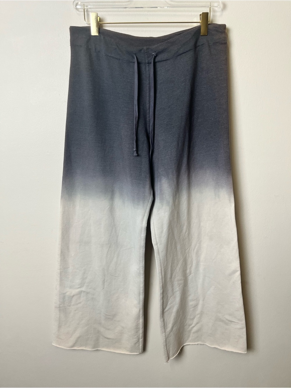 sundays Ombre Wide-Leg Track Pants in Gray and White